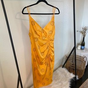 BRAND NEW- Urban Outfitters Yellow Strappy Midi Dress
